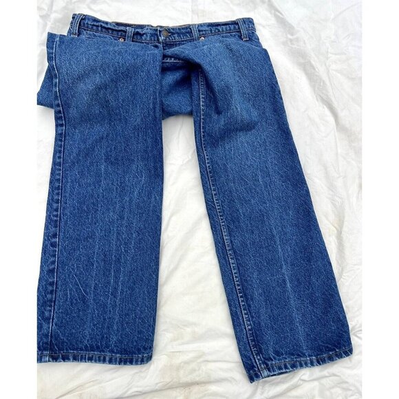 Vtg Levis 517 0217 Orange Tab Jeans 36x34 actual 34x32 dark straight leg mens - Picture 7 of 12